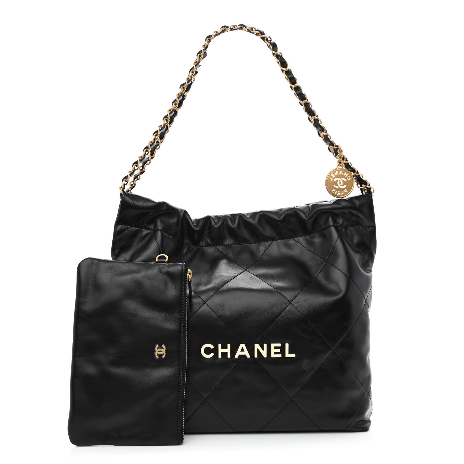 Chanel Calfskin Quilted Small Chanel 22 Black 1 of 11