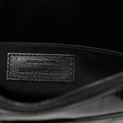 Saint Laurent Patent Calfskin Matelasse Monogram Lou Camera Bag Black 7 of 11