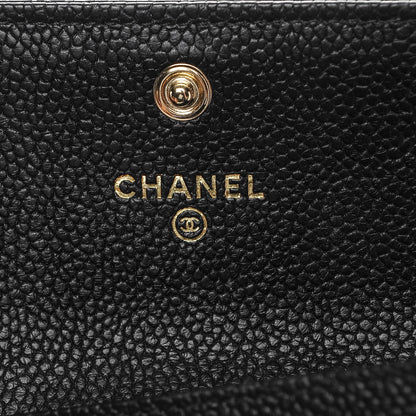 Chanel Caviar Quilted Boy Flap Card Holder Black 6 of 8