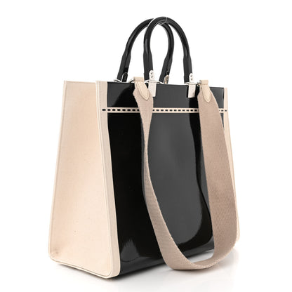 Fendi Patent Plexiglass Medium Fendi Sunshine Shopper Tote Black Ice White 3 of 9