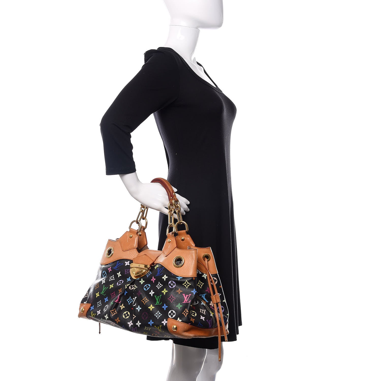 Louis Vuitton Monogram Multicolor Ursula Black 2 of 9