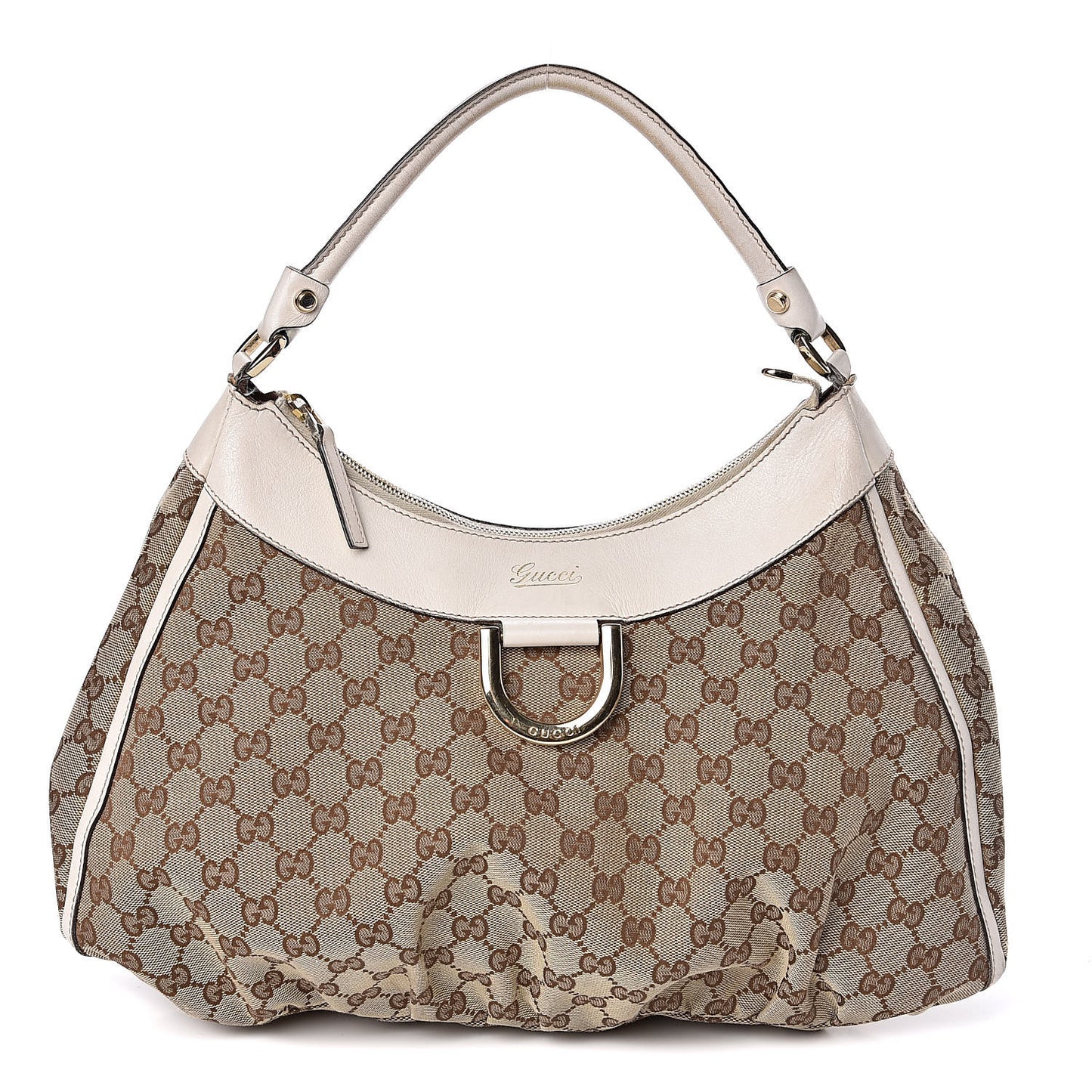 Monogram Large D Gold Hobo Off White