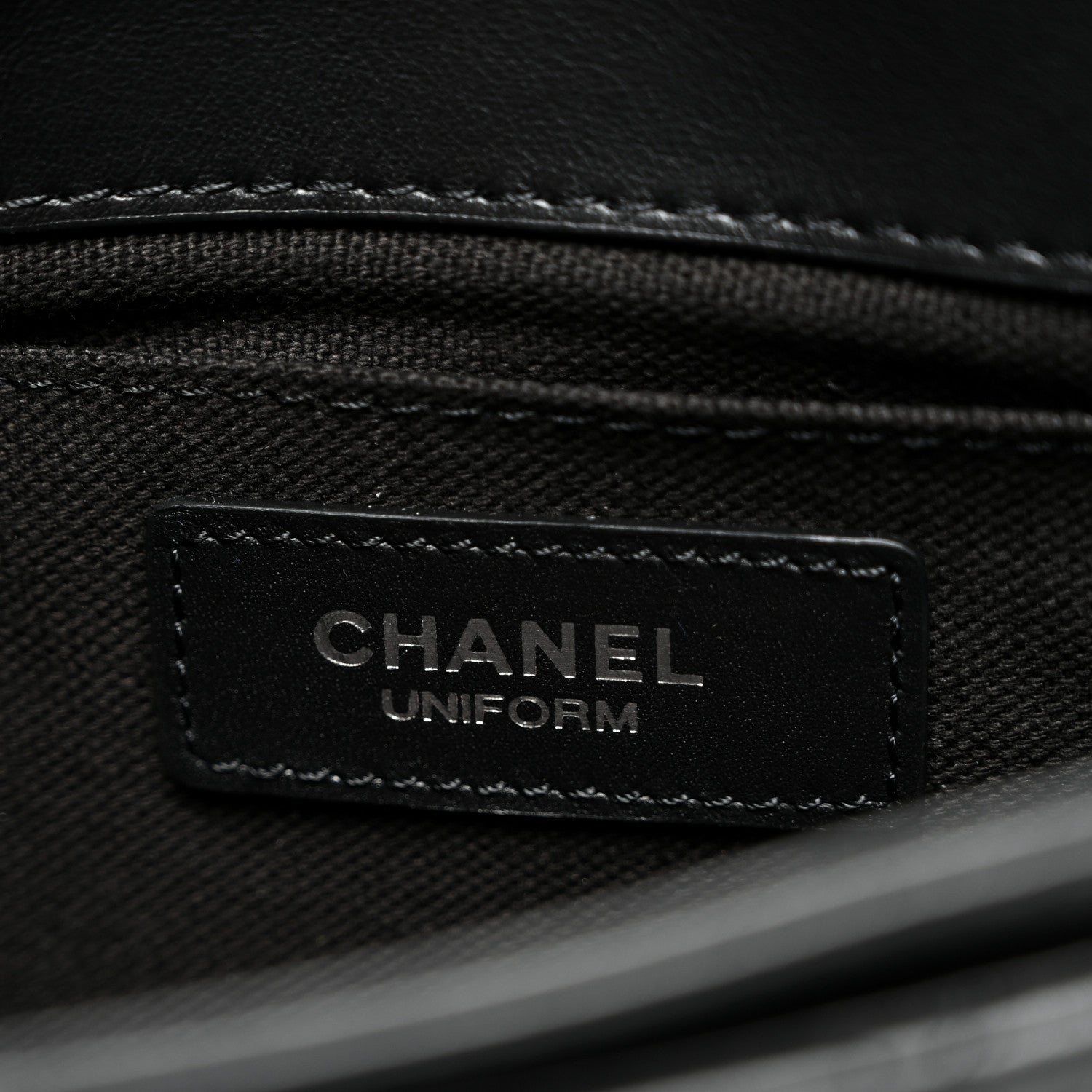 Chanel Calfskin Quilted CC Uniform Flap Belt Bag Black 6 of 10