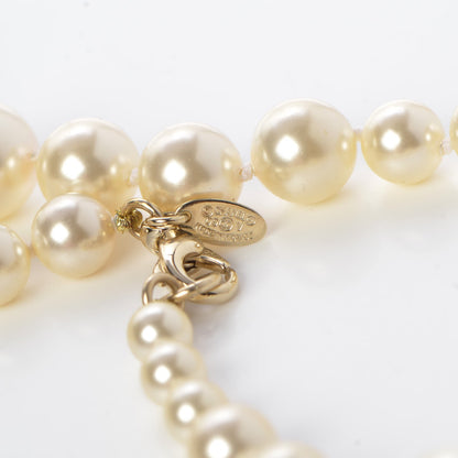 Chanel Graduated Pearl Long CC Necklace Gold 4 of 5
