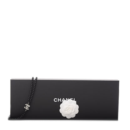Chanel Ruthenium Crystal Baguette Pearl Beaded CC Long Necklace Black 5 of 5
