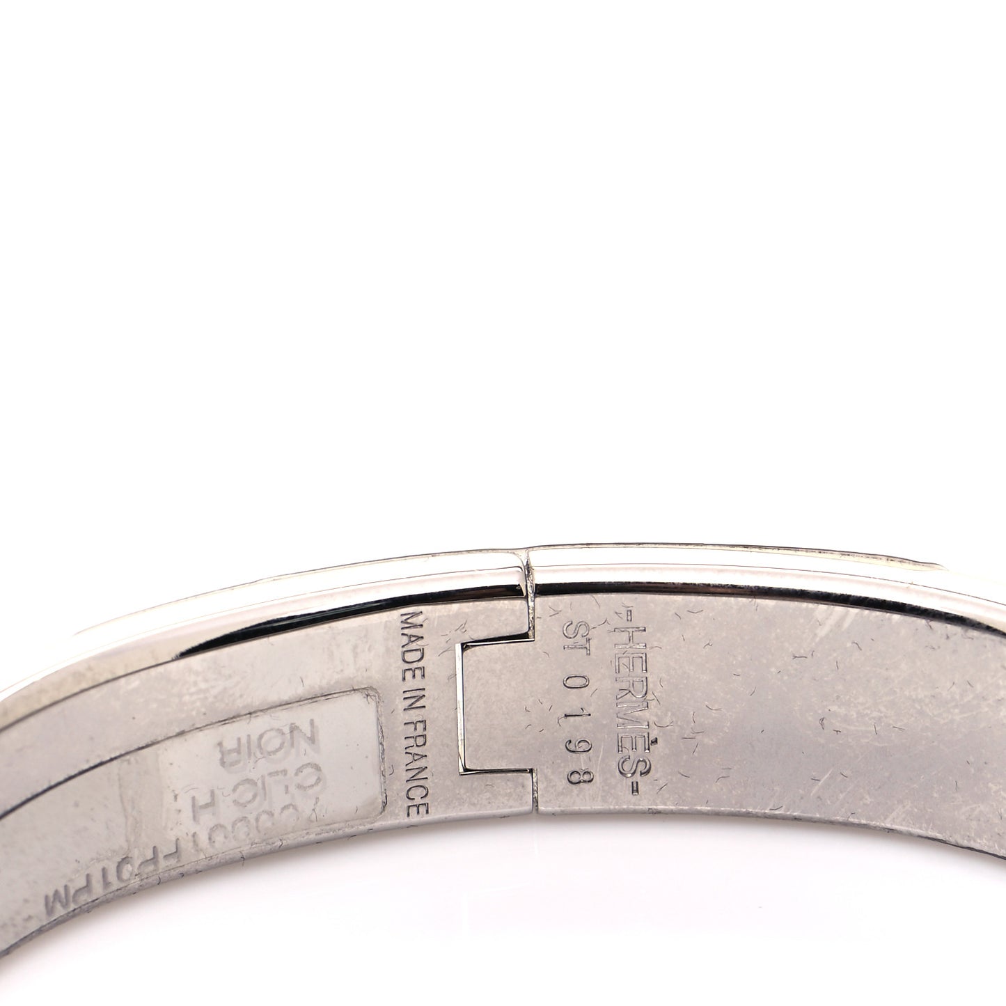 Enamel Narrow Clic Clac H Bracelet PM Black