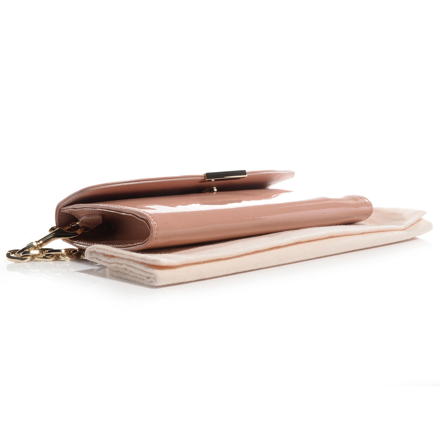Jimmy Choo Patent Riane Clutch Blush 4 of 7