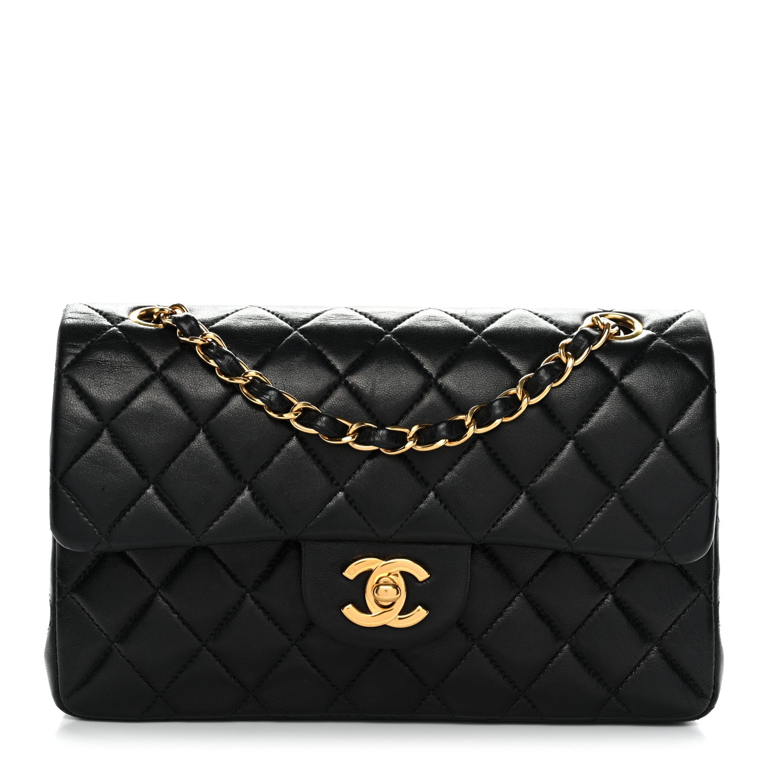 Chanel Lambskin Quilted Small Double Flap Black 1 of 13