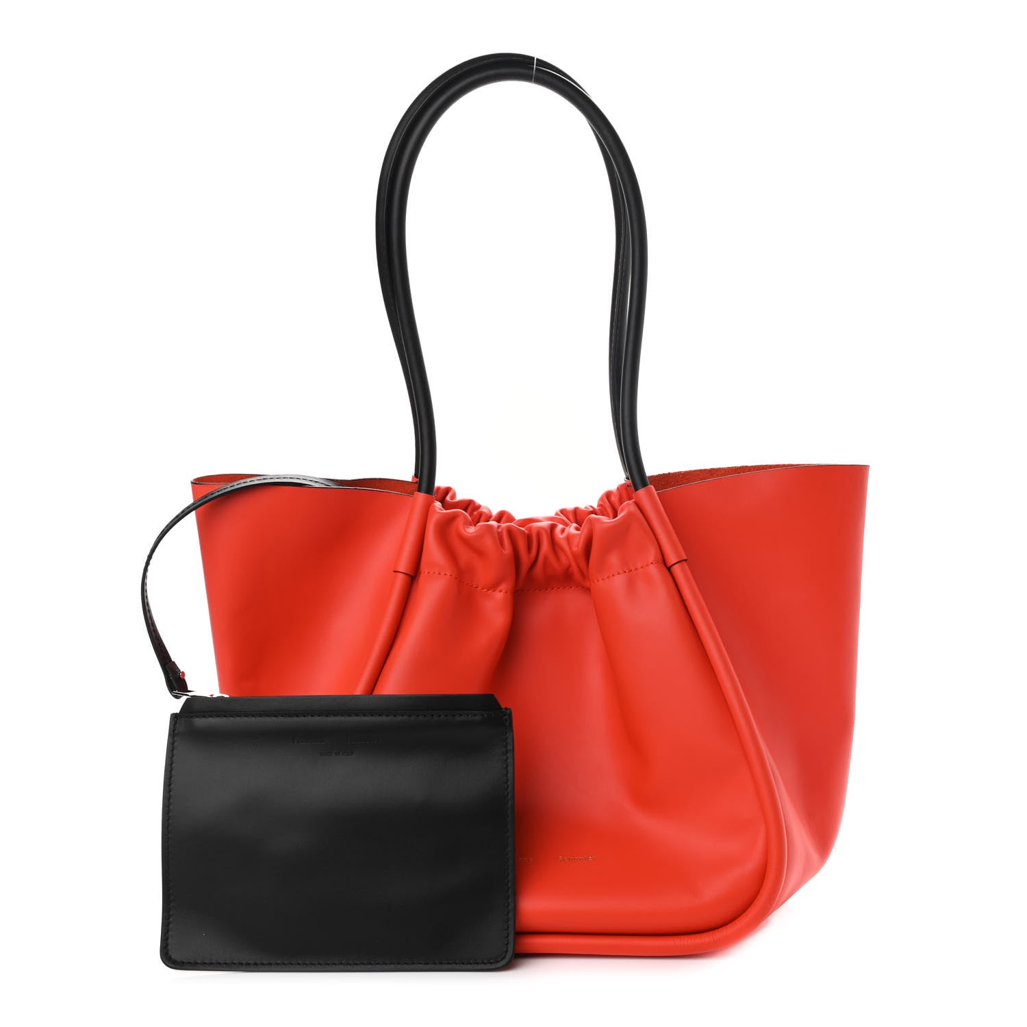 Proenza Schouler Calfskin Large Ruched Tote Red 1 of 11