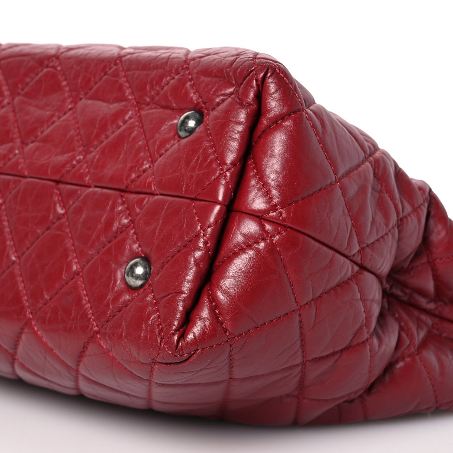 Chanel Aged Calfskin Quilted Reissue 2.55 Tote Red 11 of 13