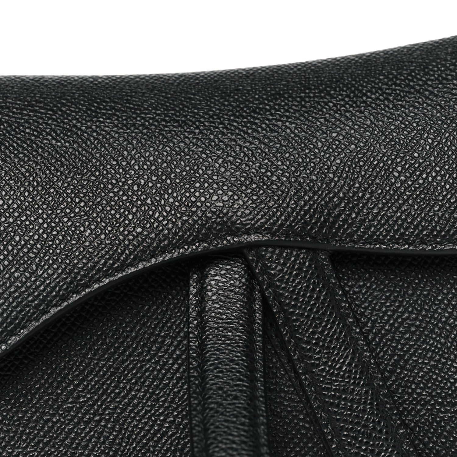 Christian Dior Grained Calfskin Mini Saddle Bag Black 7 of 10