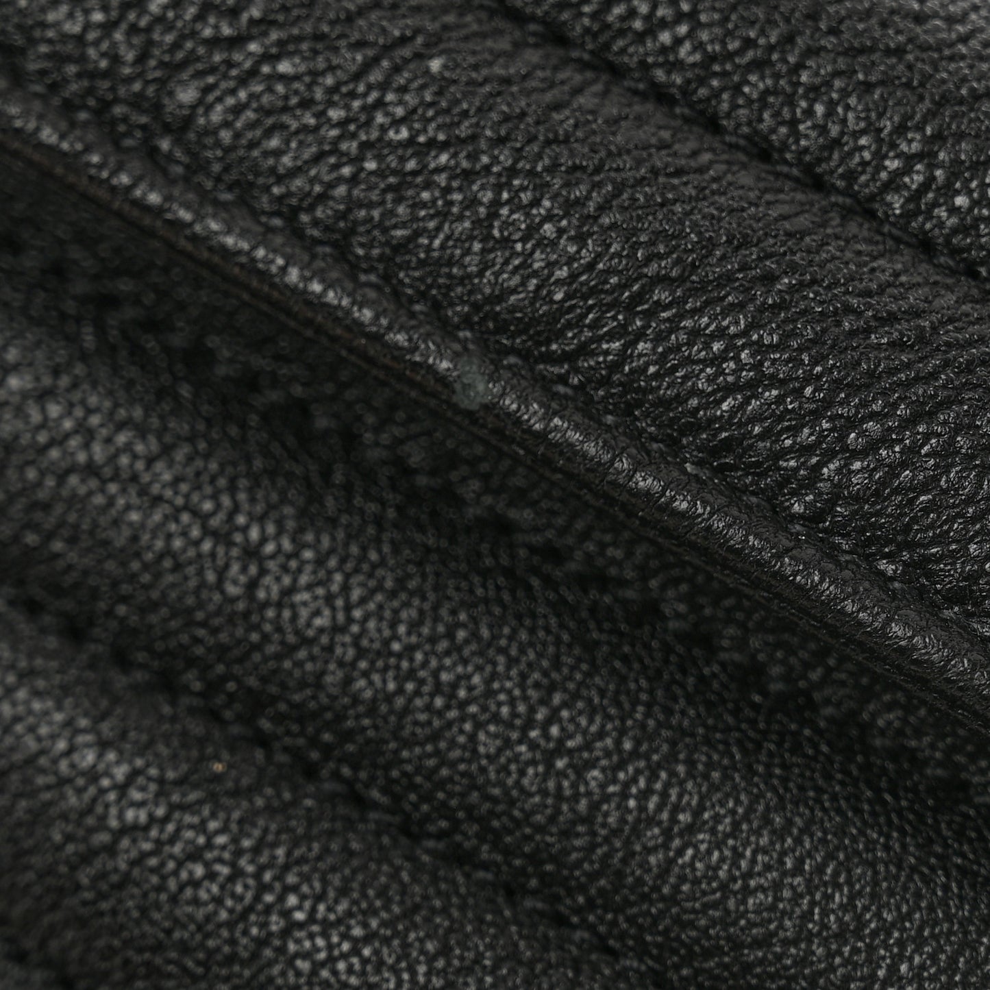 Sheepskin Matelasse Chevron Monogram Medium College Bag Black