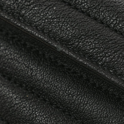 Saint Laurent Sheepskin Matelasse Chevron Monogram Medium College Bag Black 12 of 12