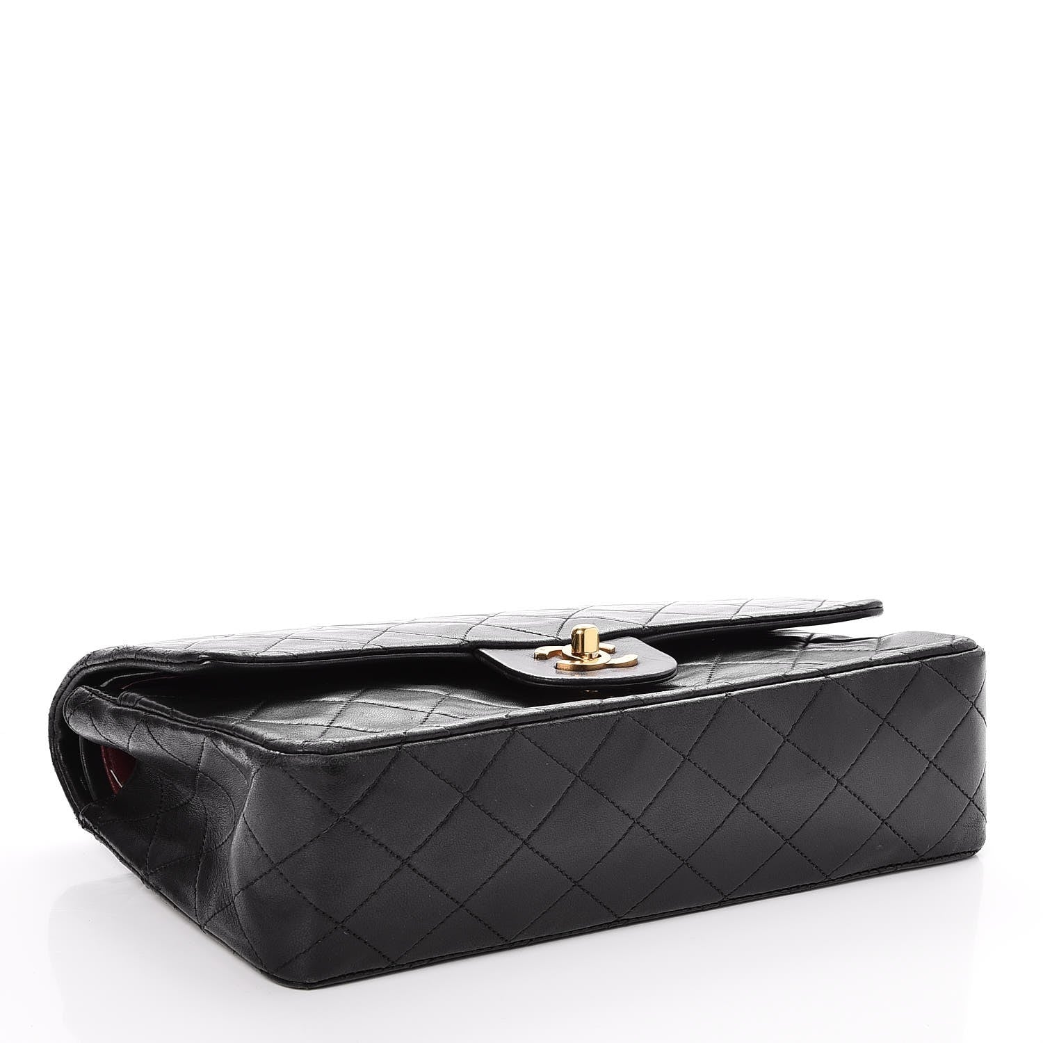 Chanel Lambskin Quilted Medium Double Flap Black 5 of 8