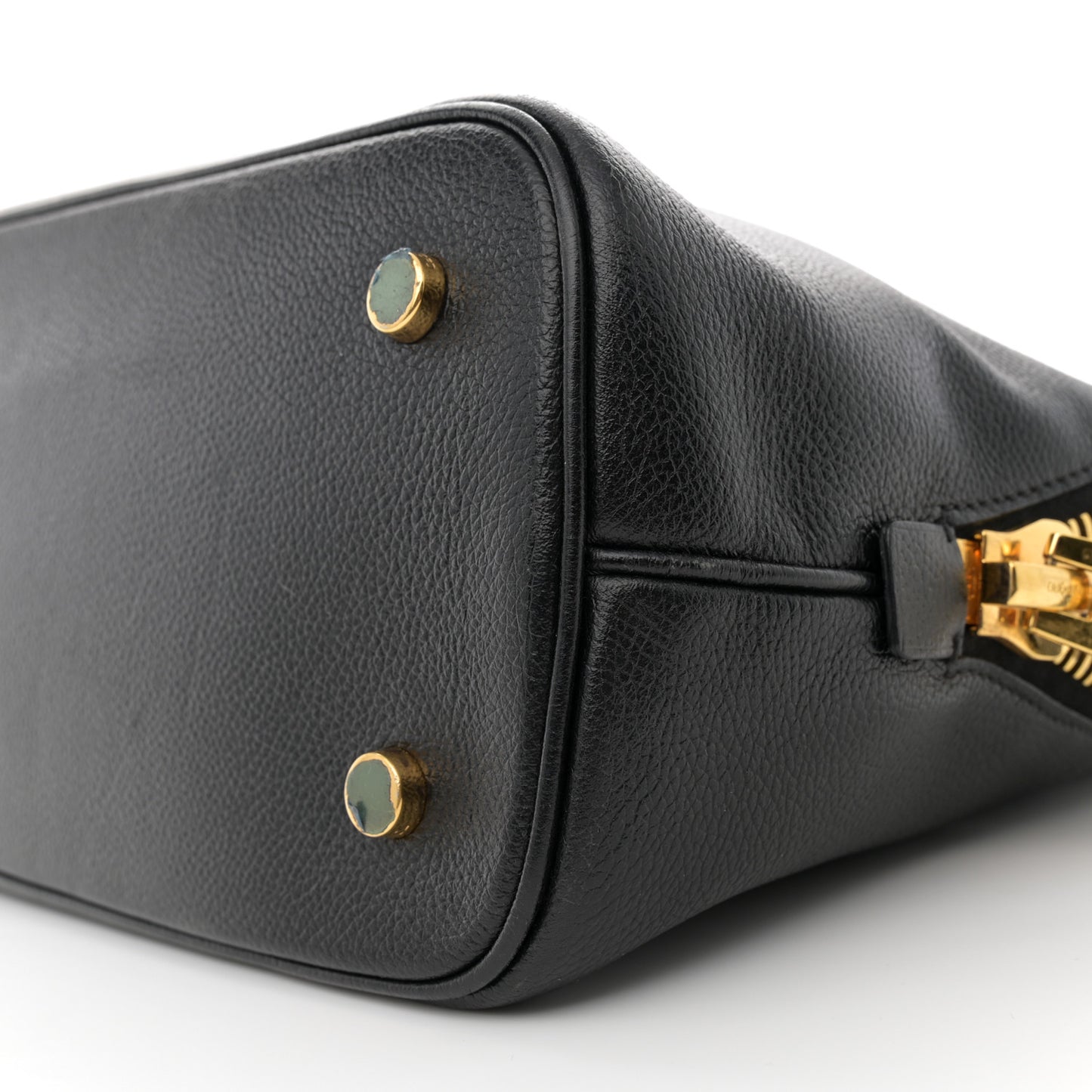 Pebbled Calfskin Medium Jennifer Zip Tote Black