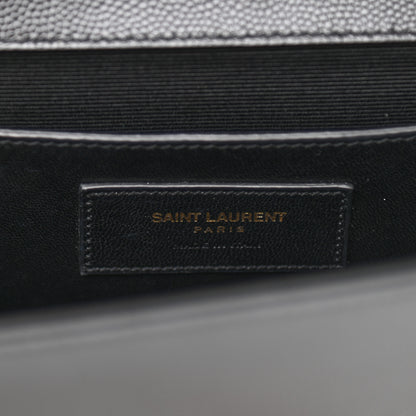 Saint Laurent Grain De Poudre Medium Classic Monogram Kate Satchel Black 7 of 10