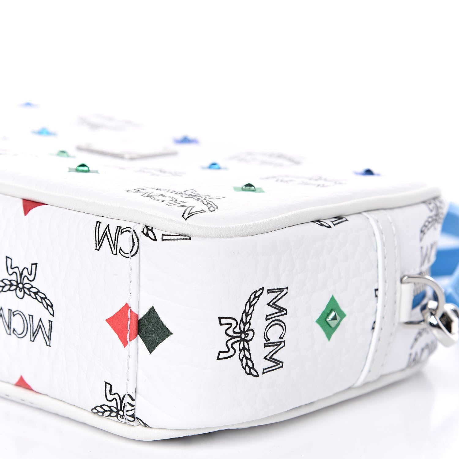 MCM Skyoptic Visetos Spectrum Diamond Camera Bag White 9 of 9