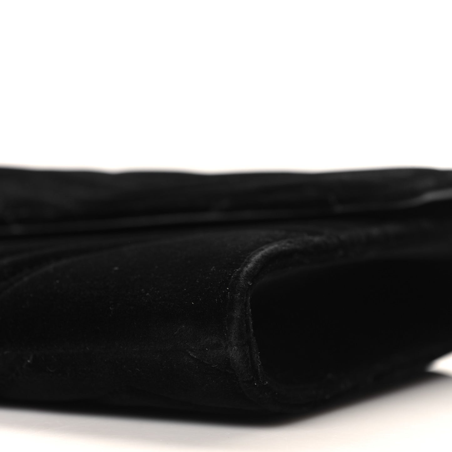 Velvet Matelasse GG Marmont Clutch Black