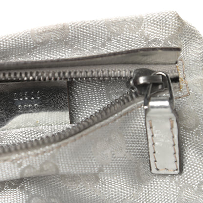 Gucci GG Monogram Web Double Pocket Belt Bag Silver 9 of 17