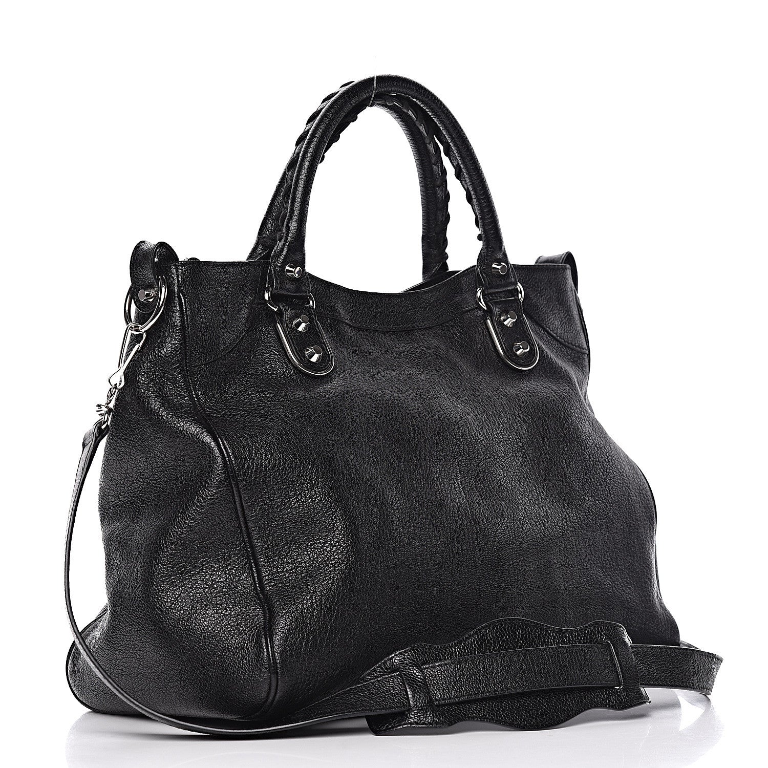 Balenciaga Chevre Silver Metallic Edge Hardware Velo Black 3 of 12
