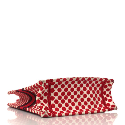 Christian Dior Canvas DiorAmour Dots Vertical Book Tote Red 4 of 10