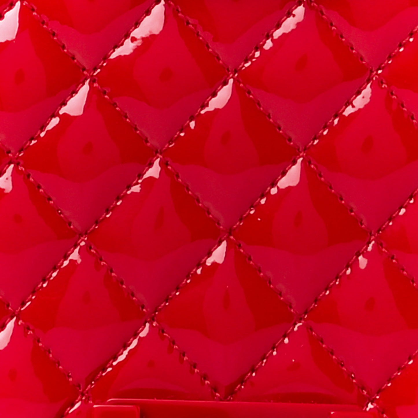 Patent Calfskin New Medium Plexiglass Boy Flap Red