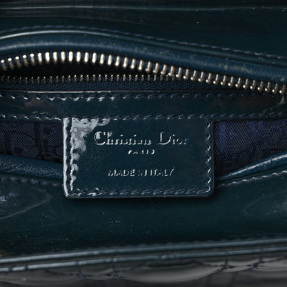 Christian Dior Patent Cannage Medium Lady Dior Turquoise 6 of 8