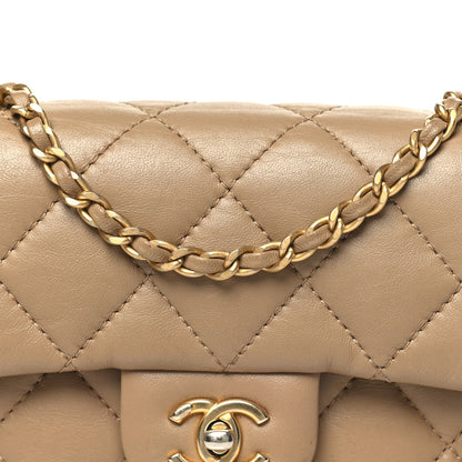 Chanel Lambskin Quilted Mini Heart Charms Flap Beige 8 of 13