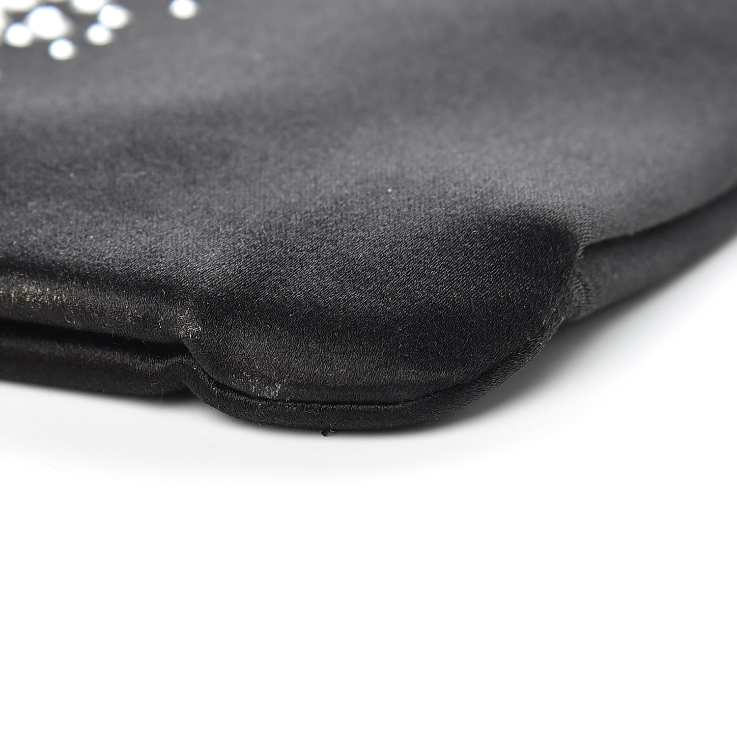 Chanel Satin Diamante Evening Clutch Bag Black 10 of 14