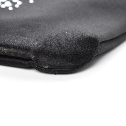 Chanel Satin Diamante Evening Clutch Bag Black 10 of 14