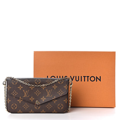 Louis Vuitton Monogram Pochette Felicie Chain Wallet Fuchsia 14 of 14