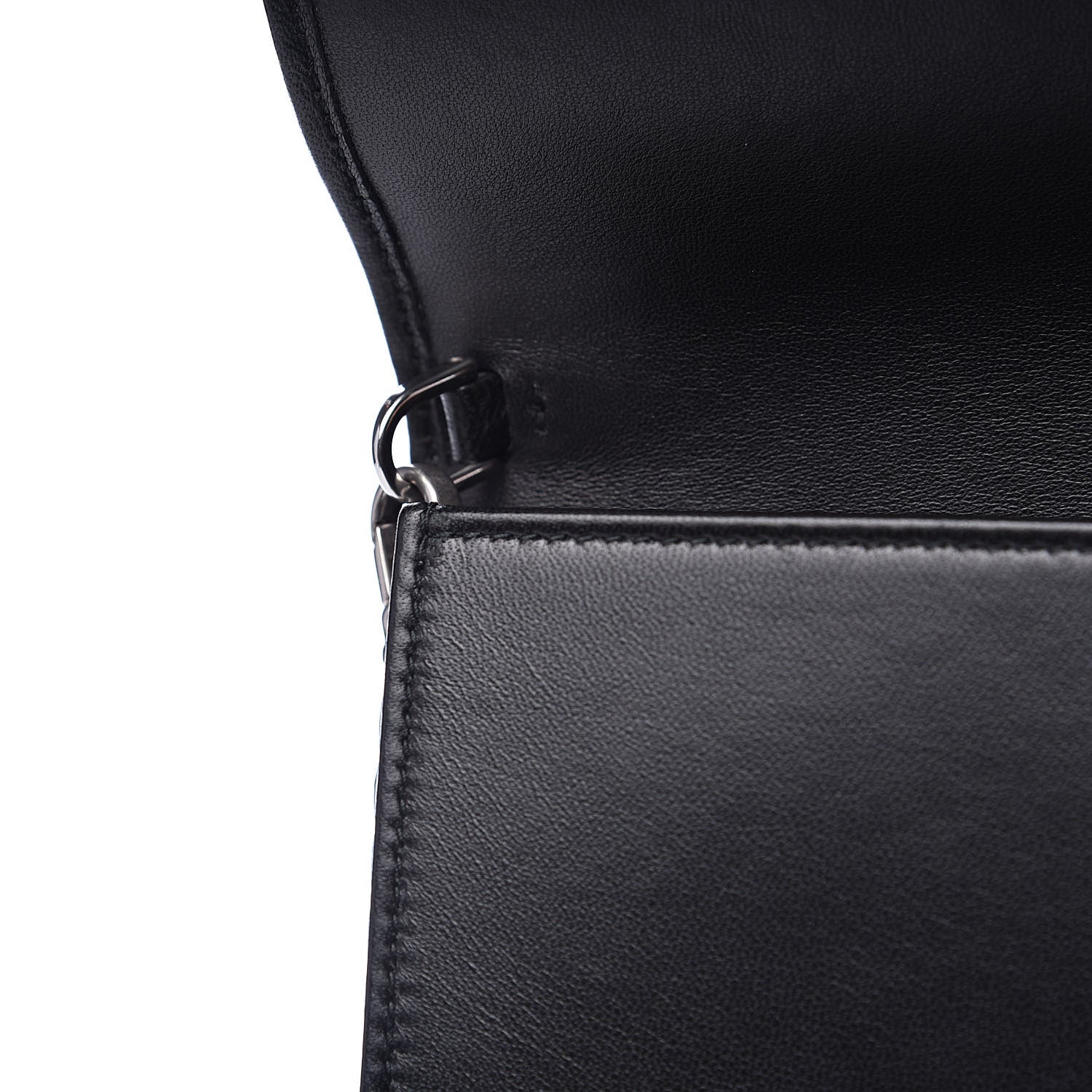 Prada Nappa Impunture Diagramme Chain Wallet Black 11 of 12