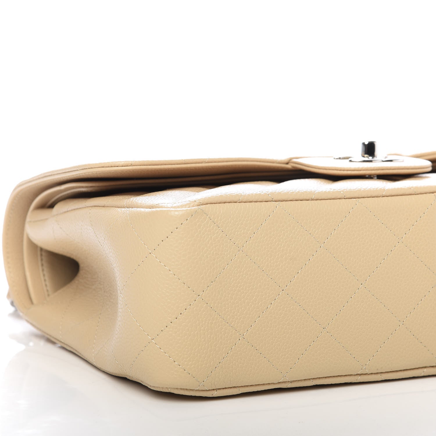 Chanel Caviar Quilted Jumbo Double Flap Beige Clair 5 of 9