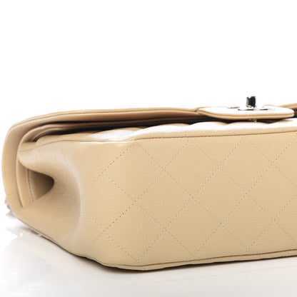 Chanel Caviar Quilted Jumbo Double Flap Beige Clair 5 of 9