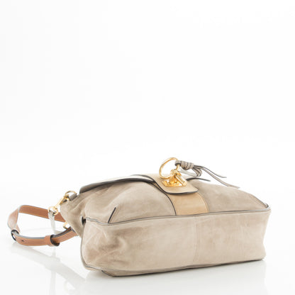 Chloe Suede Small Lexa Shoulder Bag Motty Grey 4 of 8