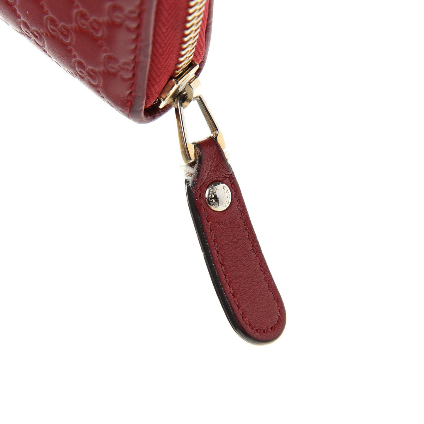 Microguccissima Zip Around Wallet Red