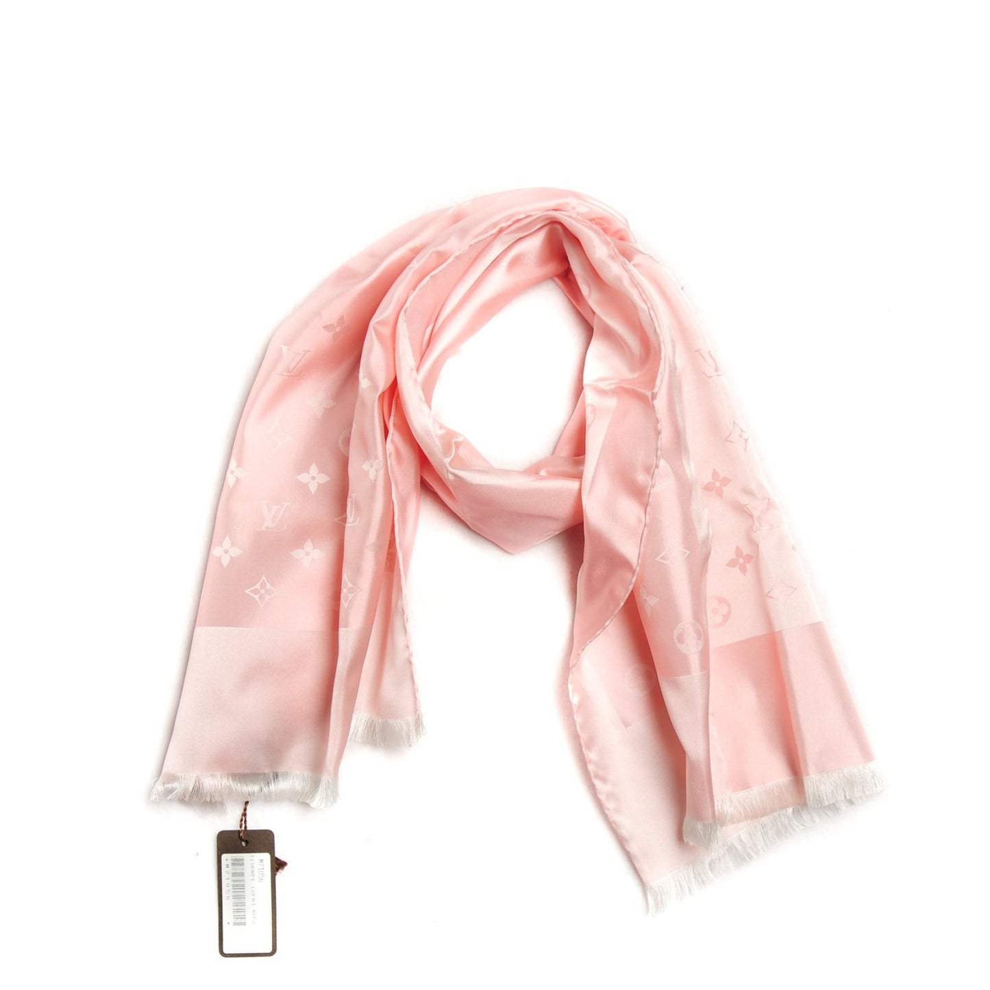 Silk Monogram Capri Scarf Pink