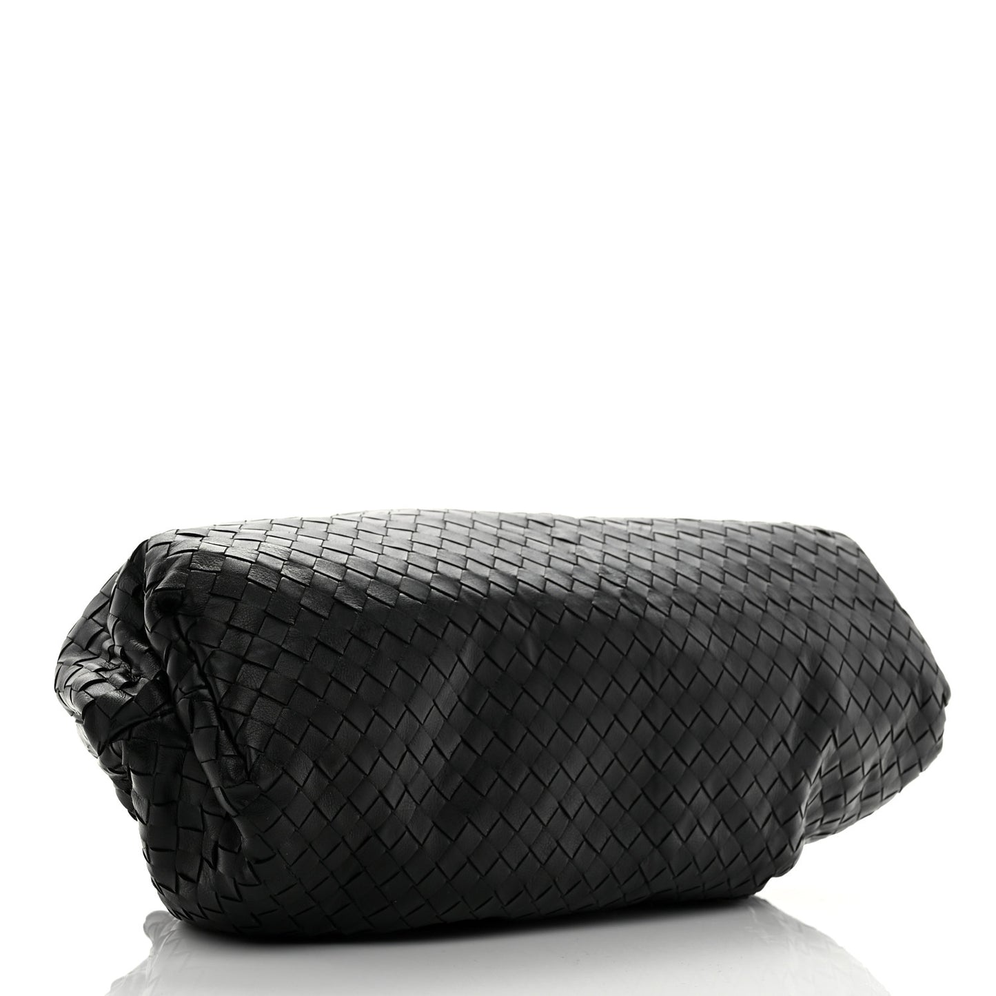 Nappa Maxi Intreccio The Pouch Oversized Clutch Black