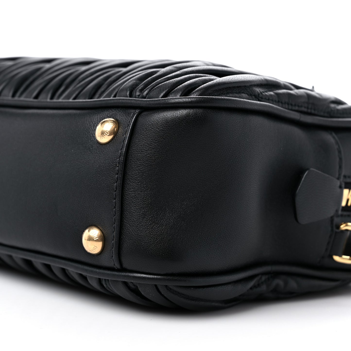 Nappa Matelasse Bauletto Top Handle Bag Black