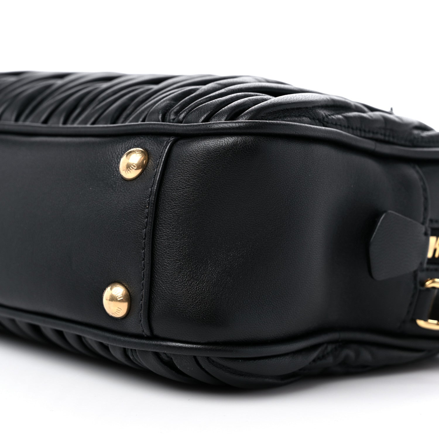Miu Miu Nappa Matelasse Bauletto Top Handle Bag Black 8 of 8