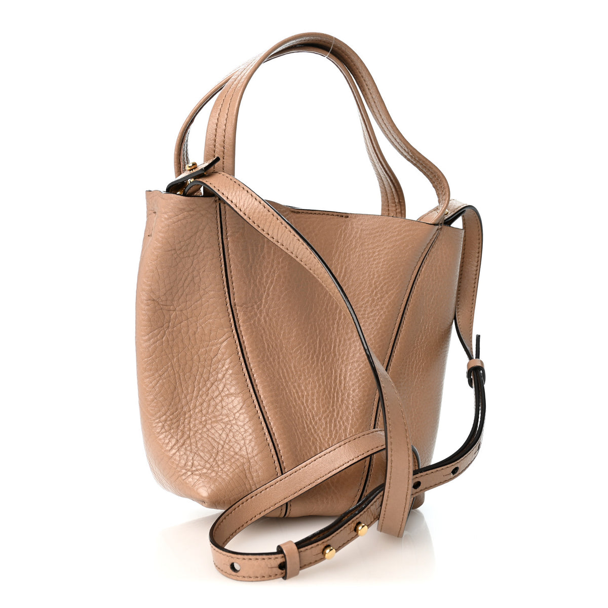 Chloe Grained Calfskin Small Spin Tote Woodrose 3 of 9