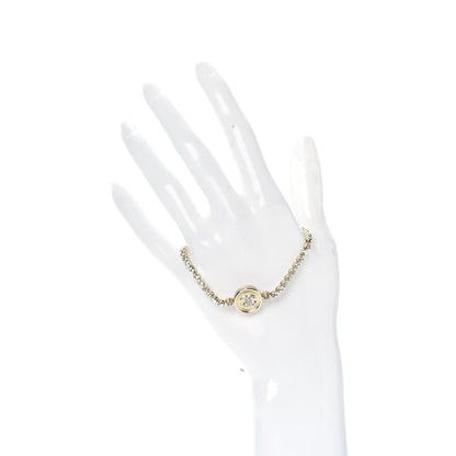 Chanel Crystal CC Chain Bracelet Gold 2 of 4