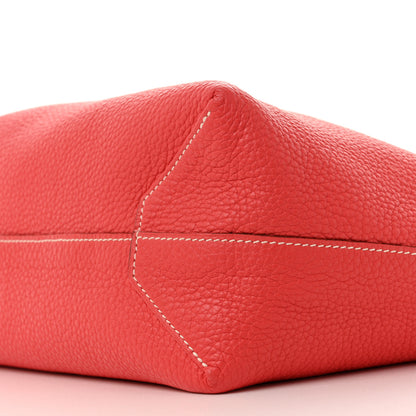 Hermes Taurillon Clemence Double Sens 45 Reversible Tote Rubis Bougainvillea 15 of 19