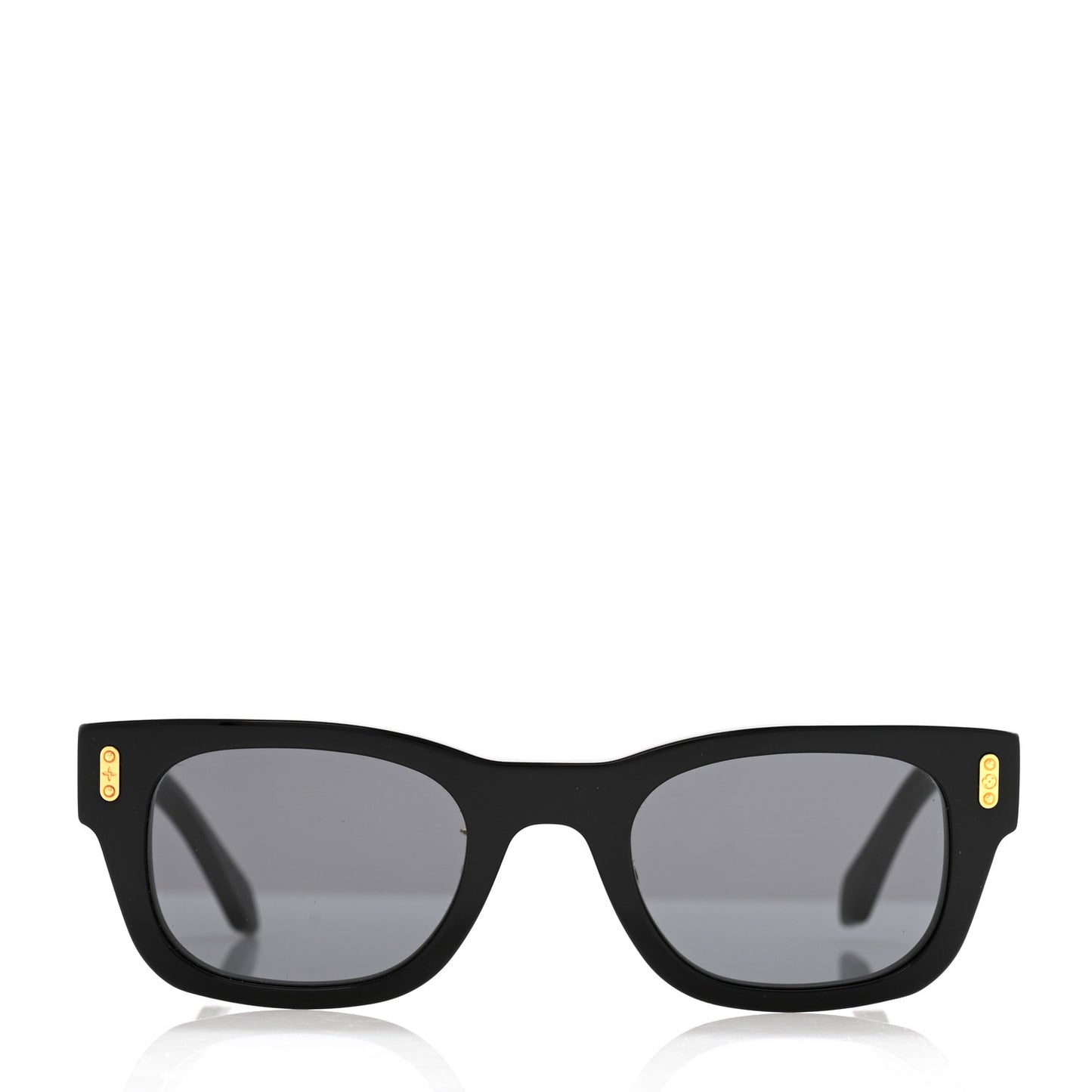 Acetate LV Confidence Square Round Sunglasses Z2126U Black