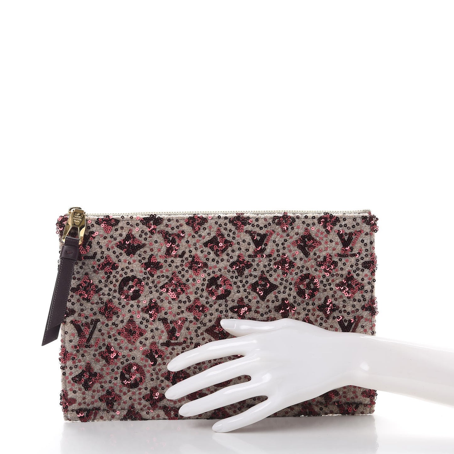 Sequin Monogram Sunshine Express Pochette Bordeaux