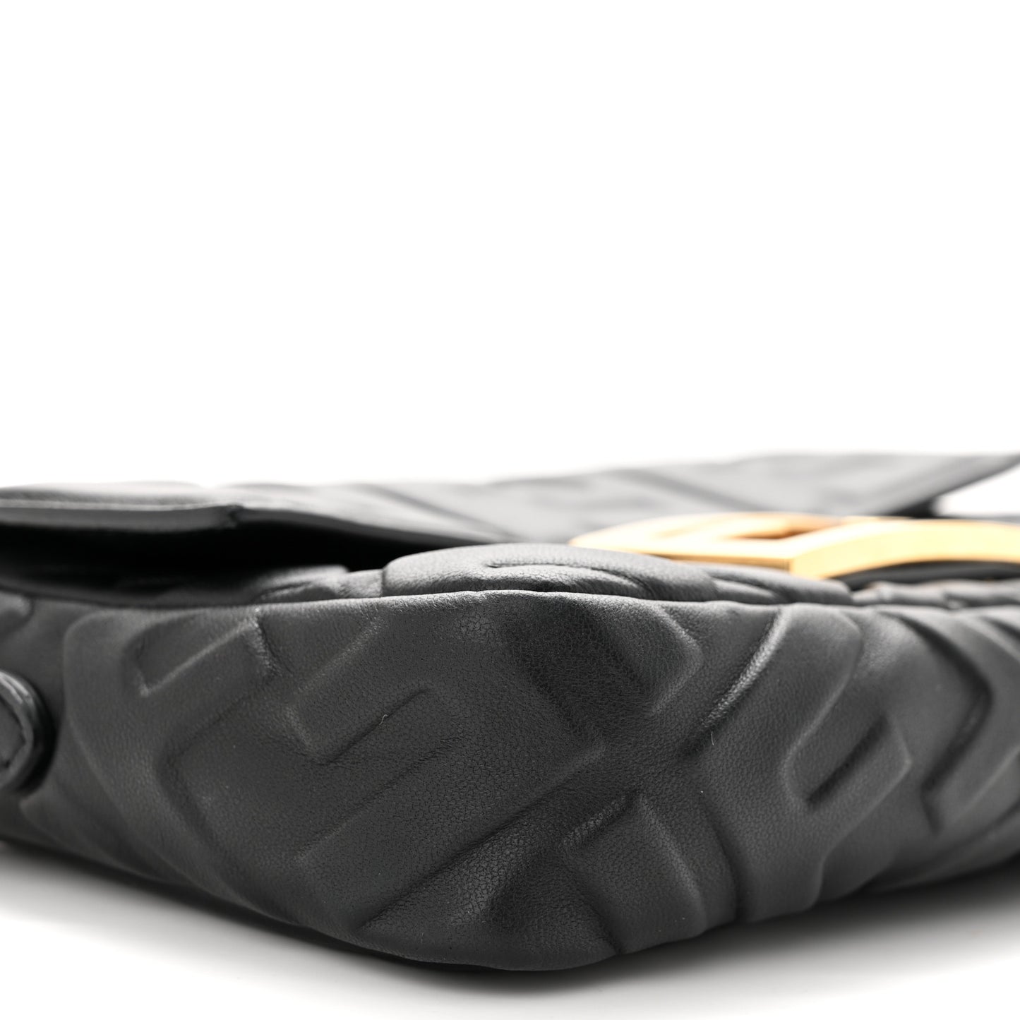 Nappa FF 1974 Embossed Mini Baguette Black