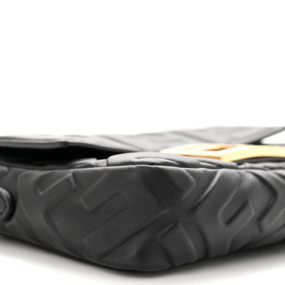 Fendi Nappa FF 1974 Embossed Mini Baguette Black 9 of 11