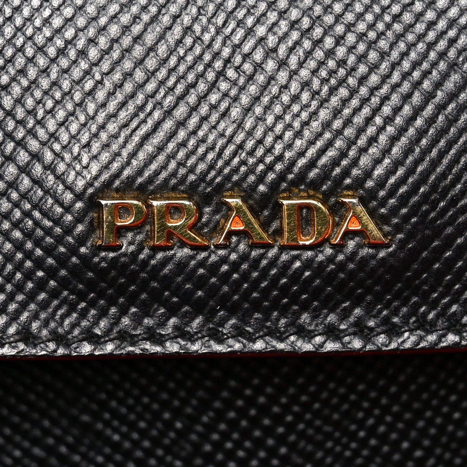 Prada Saffiano Cuir Large Double Bag Black Fuoco 6 of 9