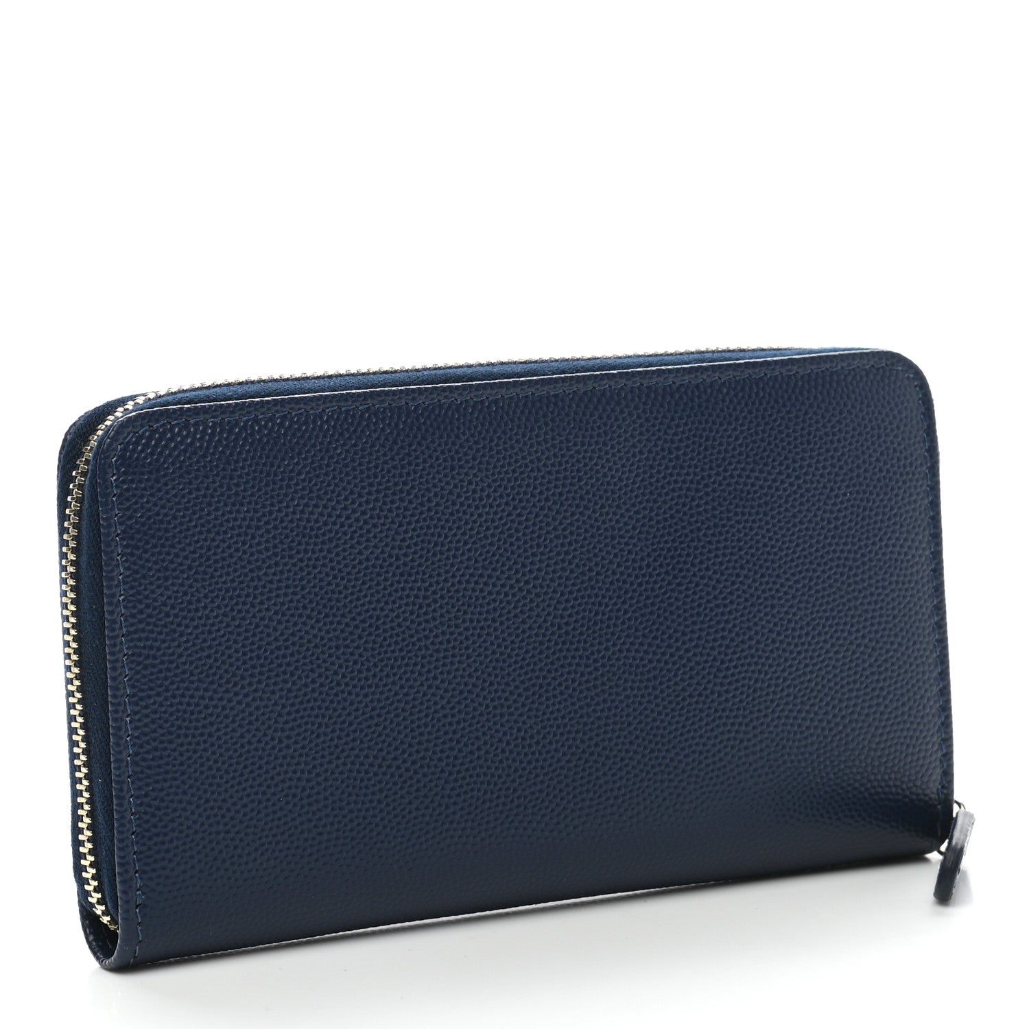 Chanel Caviar Studded Deauville Small Zip Around Wallet Navy 3 of 8