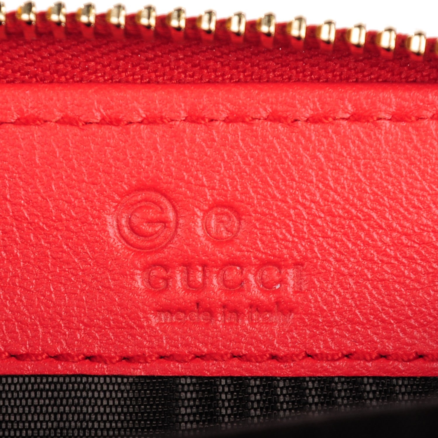 Gucci Guccissima Zip Around Coin Purse Red 6 of 7